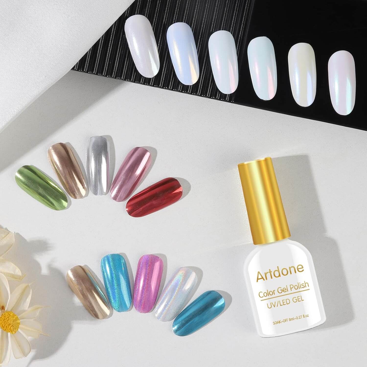 Chrome Nail Powder - 16 Colors - Image 12