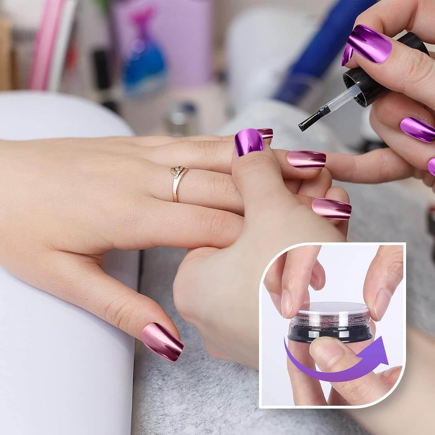 Chrome Nail Powder - 16 Colors - Image 13