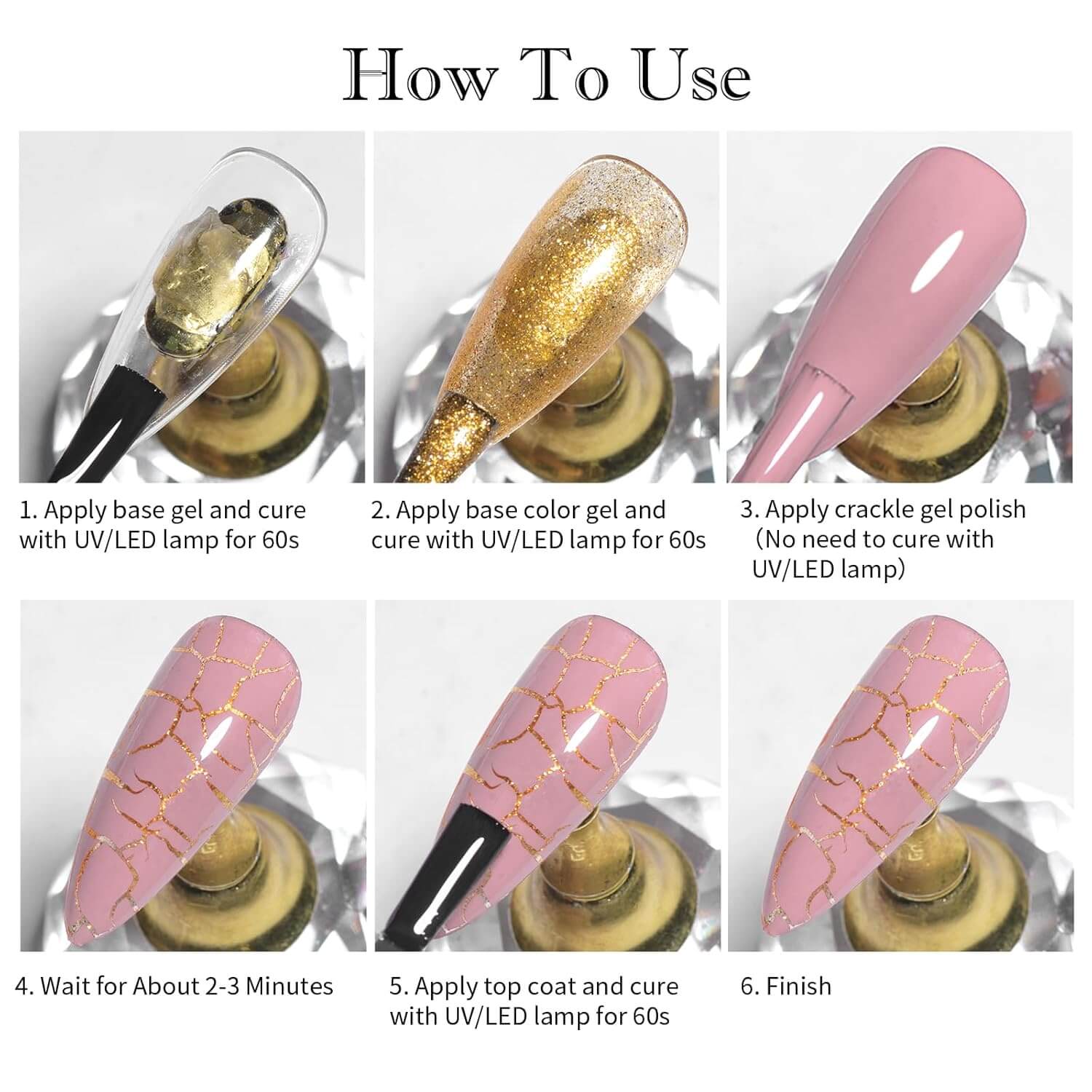 Crackle Nail Polish - 10 Colors - Image 3
