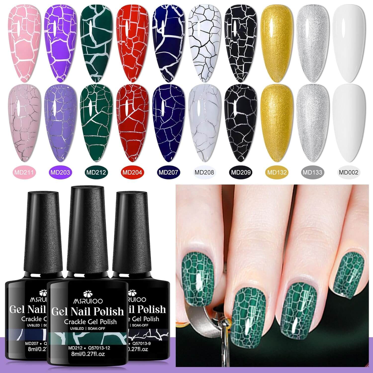 Crackle Nail Polish - 10 Colors - Image 5