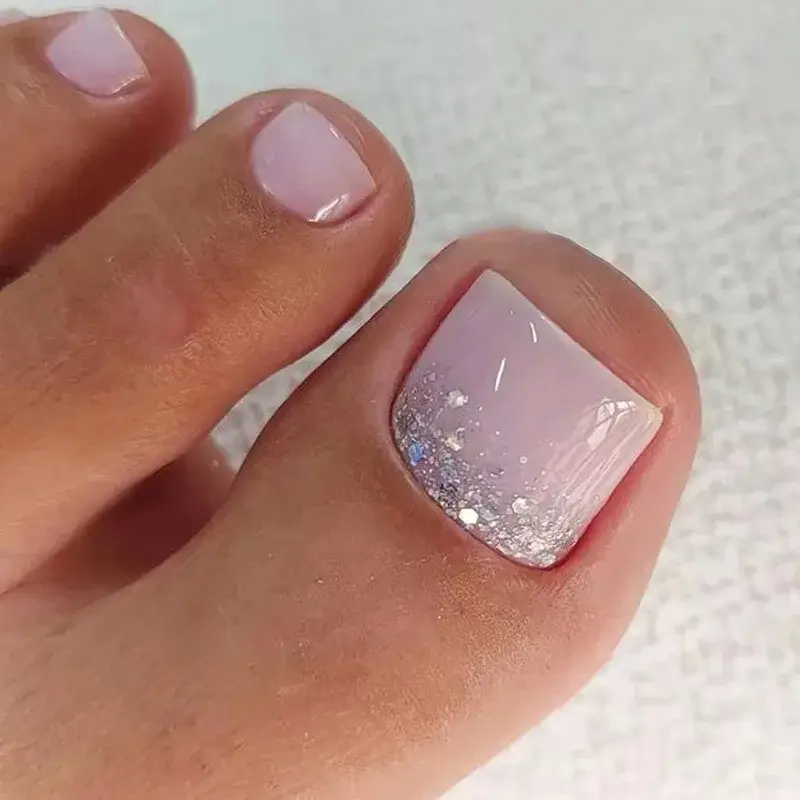French Toe Nails Press On/24Pcs - Image 13