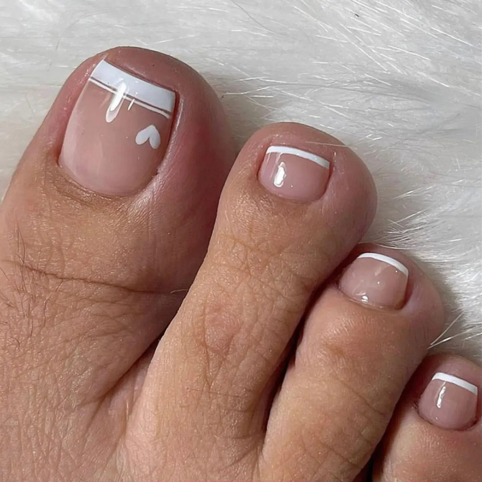 French Toe Nails Press On/24Pcs - Image 18