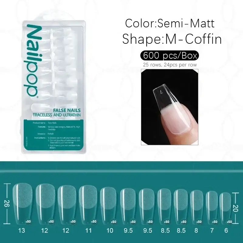 Full Cover Nail Tips/600 Pcs - Image 10
