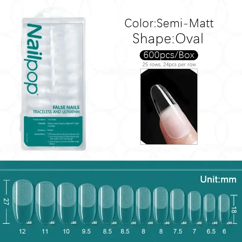 Full Cover Nail Tips/600 Pcs - Image 12