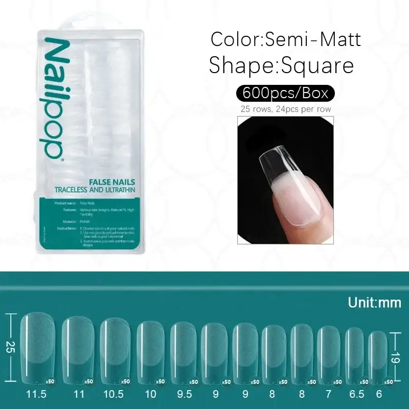 Full Cover Nail Tips/600 Pcs - Image 13