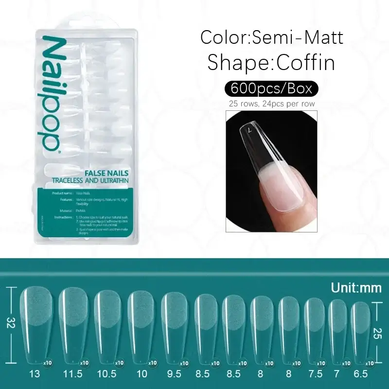 Full Cover Nail Tips/600 Pcs - Image 14