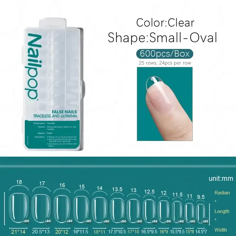 Full Cover Nail Tips/600 Pcs - Image 17