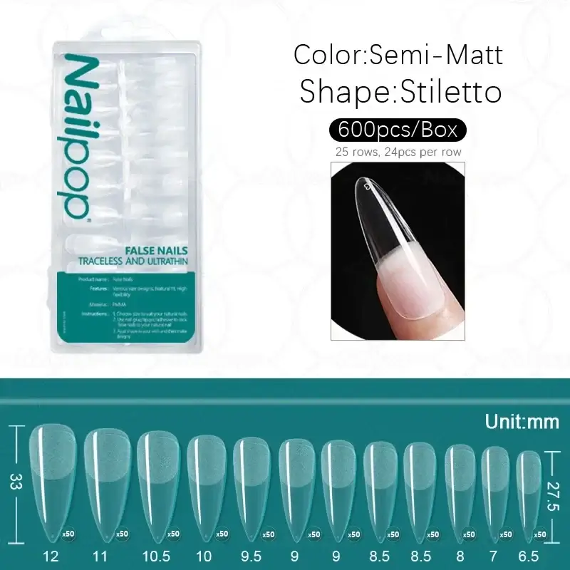 Full Cover Nail Tips/600 Pcs - Image 21