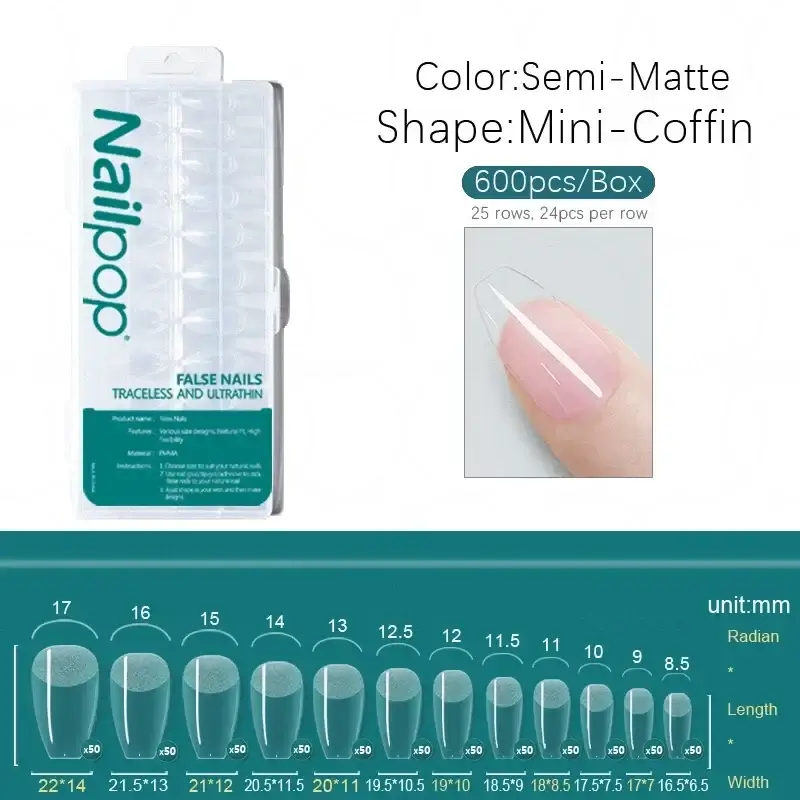 Full Cover Nail Tips/600 Pcs - Image 23