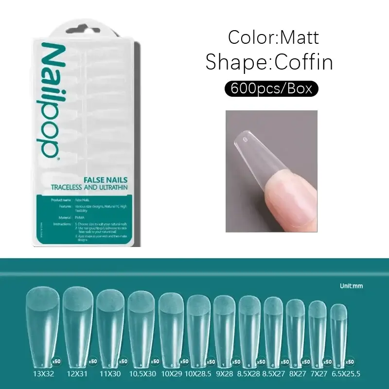 Full Cover Nail Tips/600 Pcs - Image 24