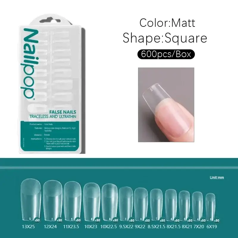 Full Cover Nail Tips/600 Pcs - Image 29