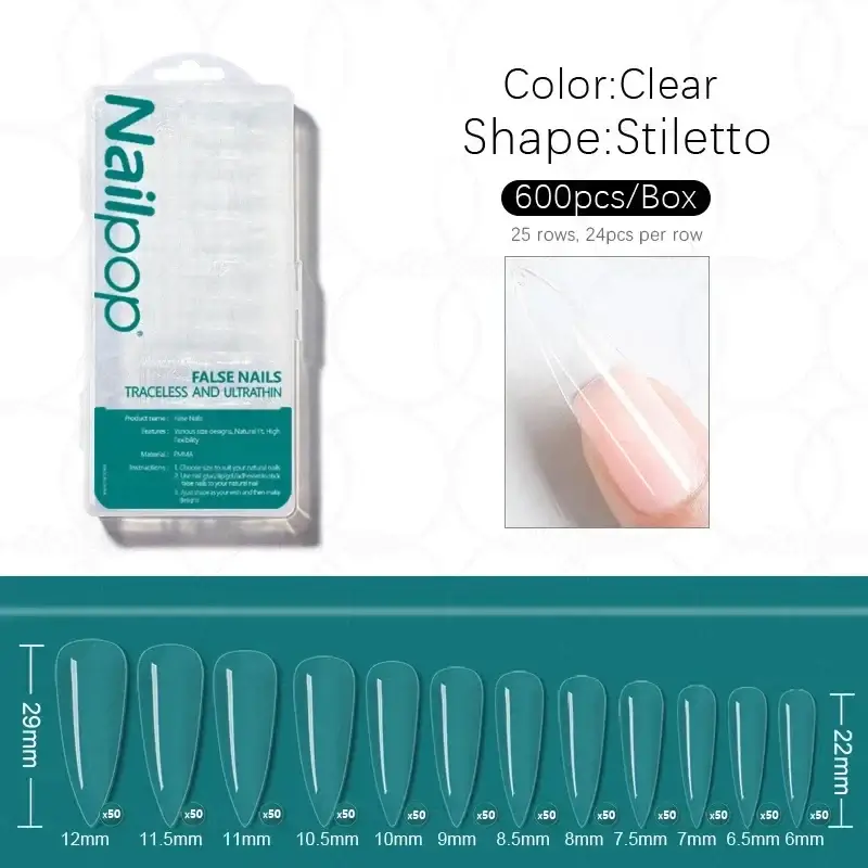 Full Cover Nail Tips/600 Pcs - Image 32