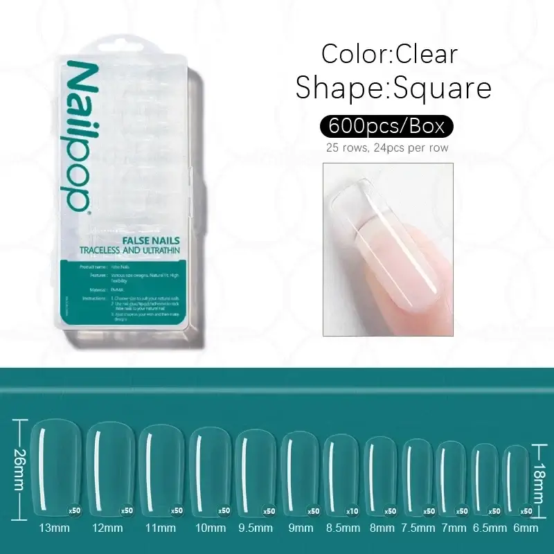 Full Cover Nail Tips/600 Pcs - Image 34