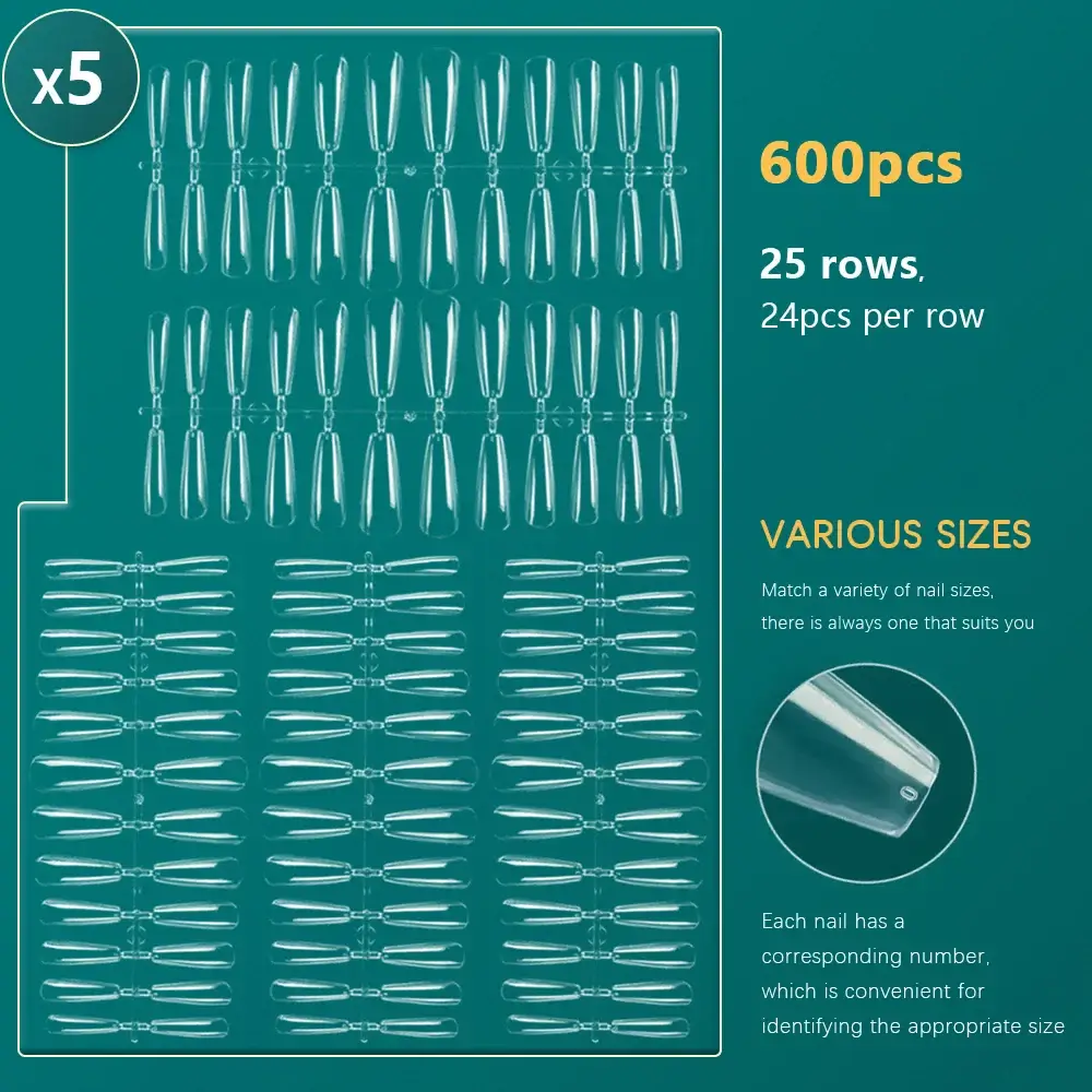 Full Cover Nail Tips/600 Pcs - Image 8