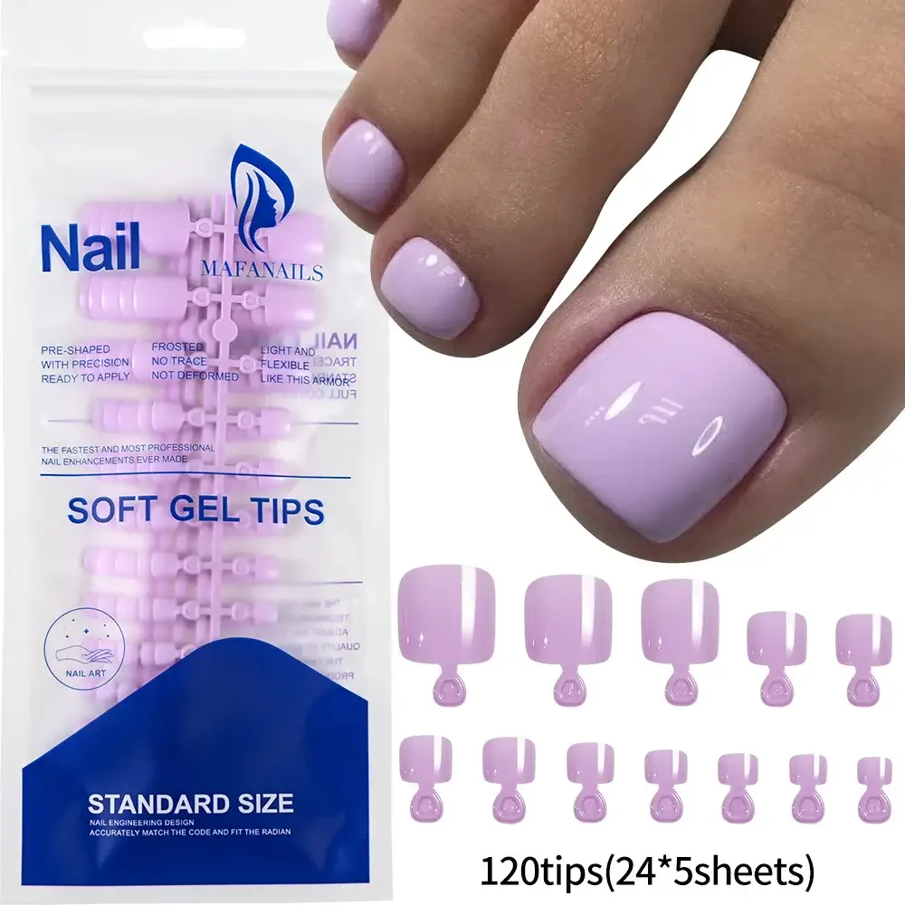 Full Cover Toe Nail Tips/120Pcs - Image 26