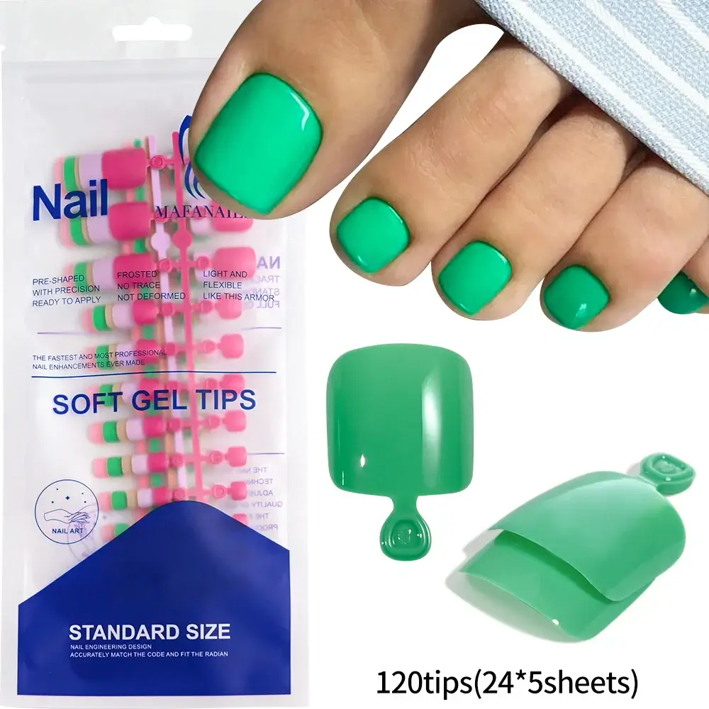 Full Cover Toe Nail Tips/120Pcs - Image 27