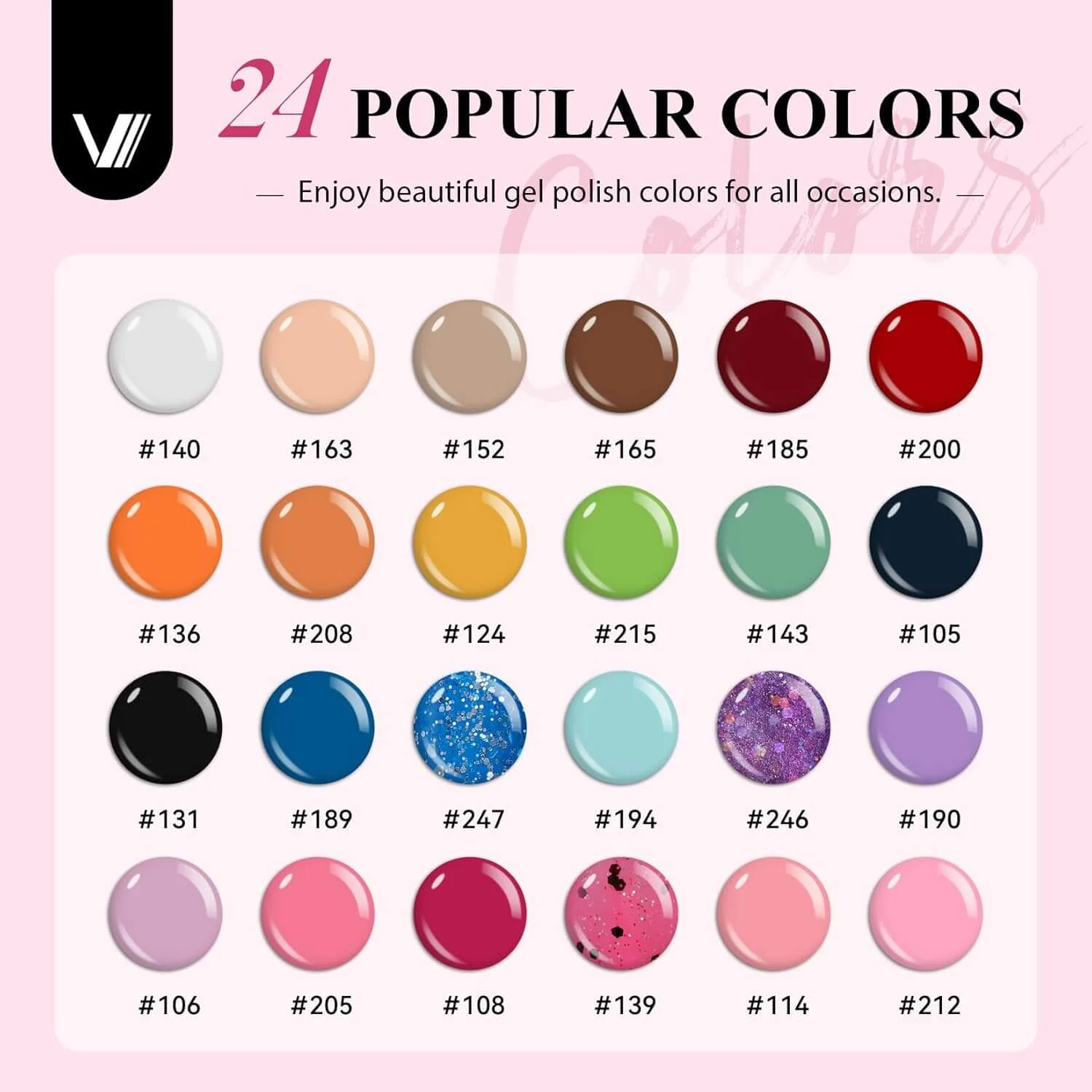 Gel Nail Polish Kit - 24 Colors - Image 6
