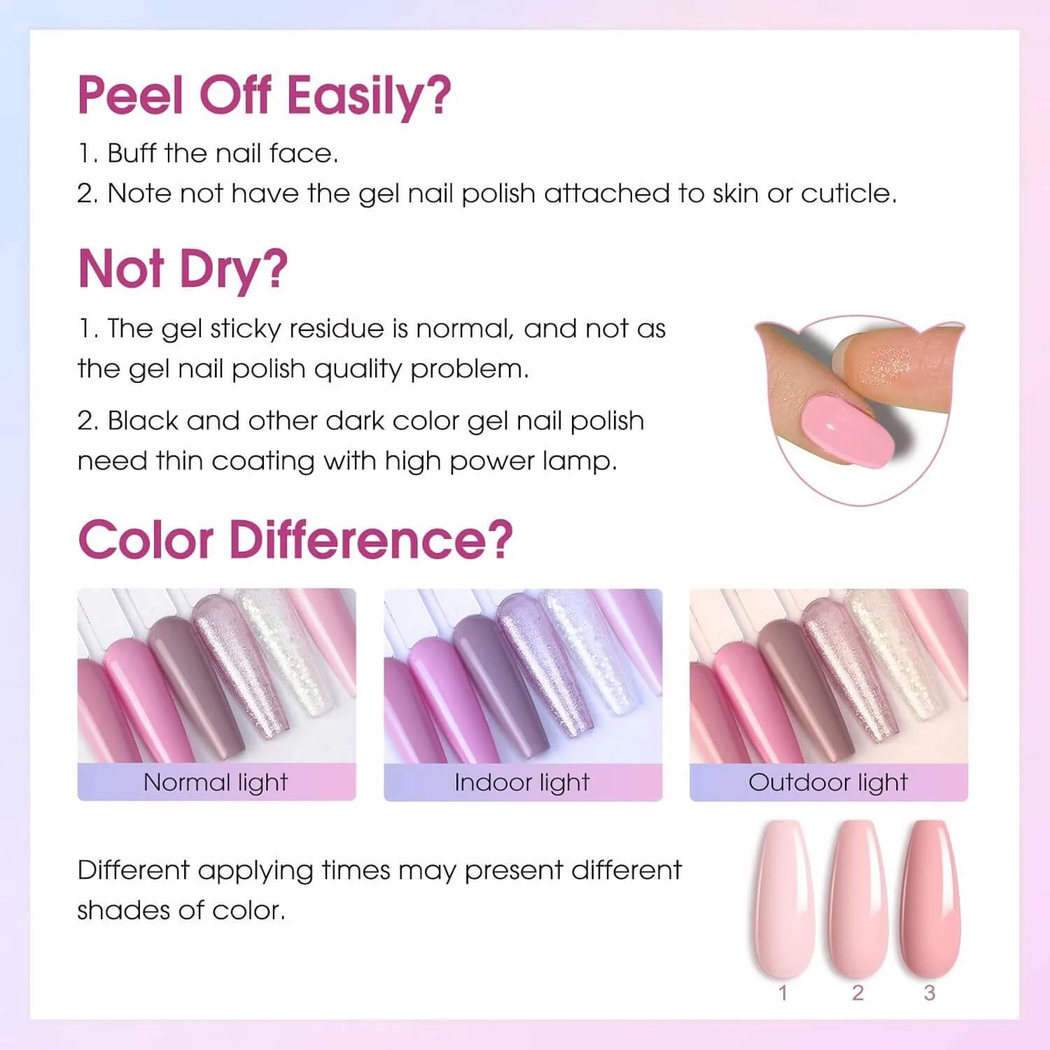 Gel Nail Polish Kit - 9 colors - Image 5