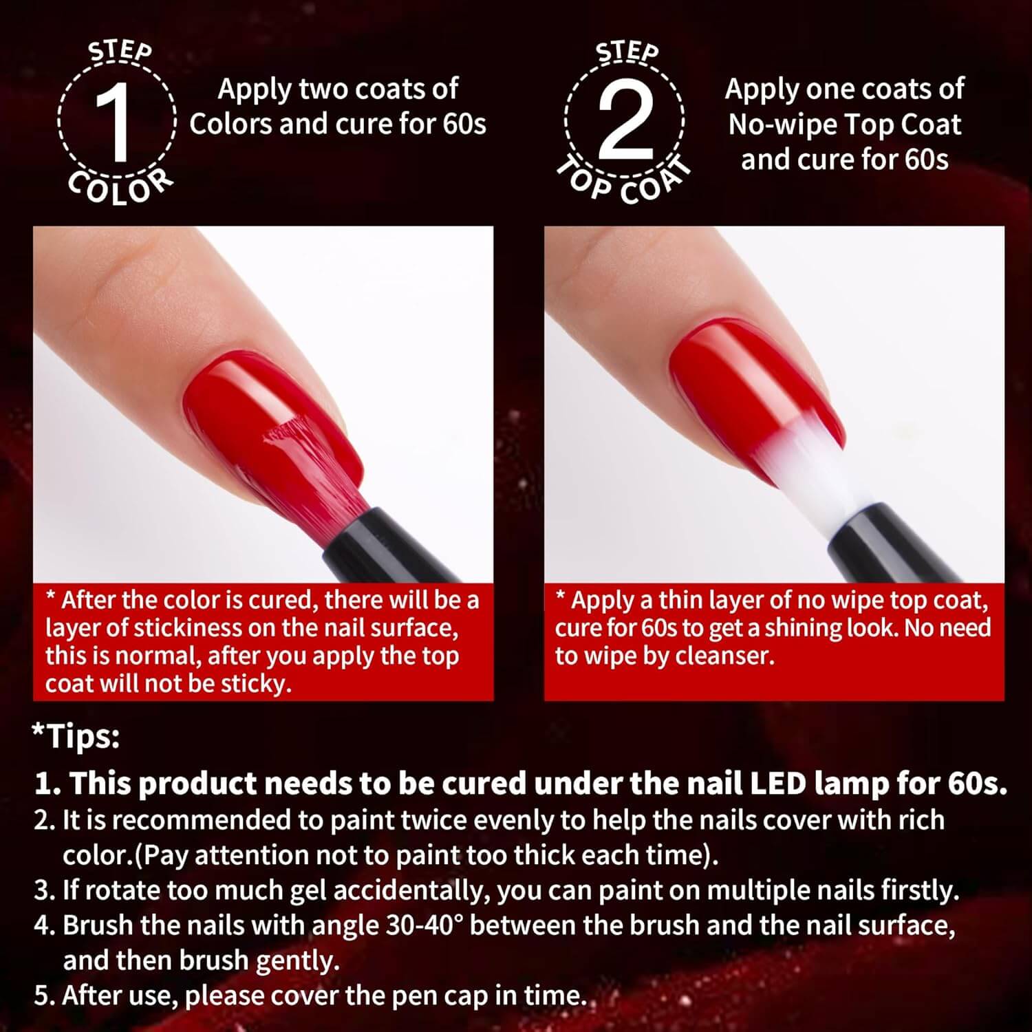 Gel Nail Polish Pen - Set 6 Colors - Image 11