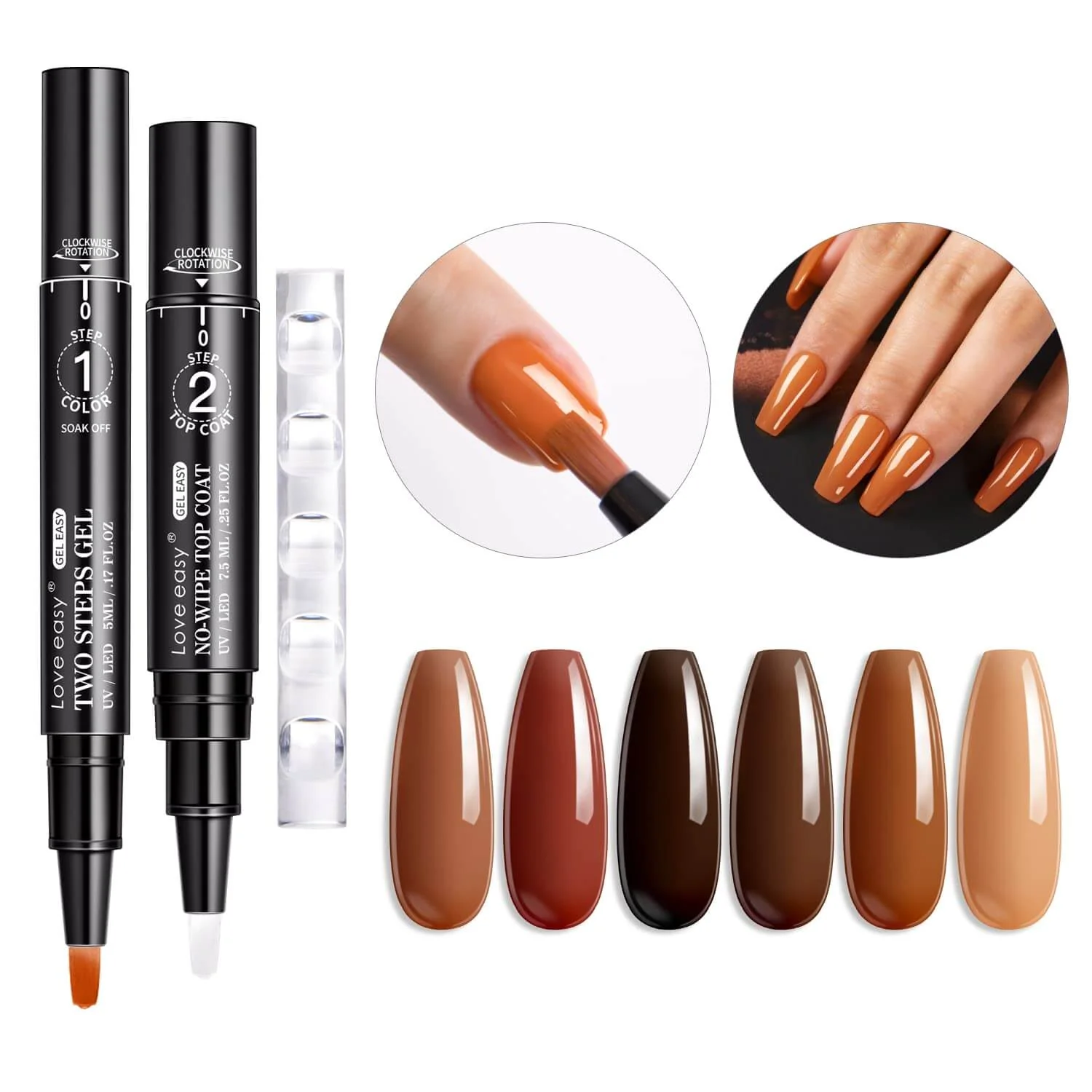 Gel Nail Polish Pen - Set 6 Colors - Image 3