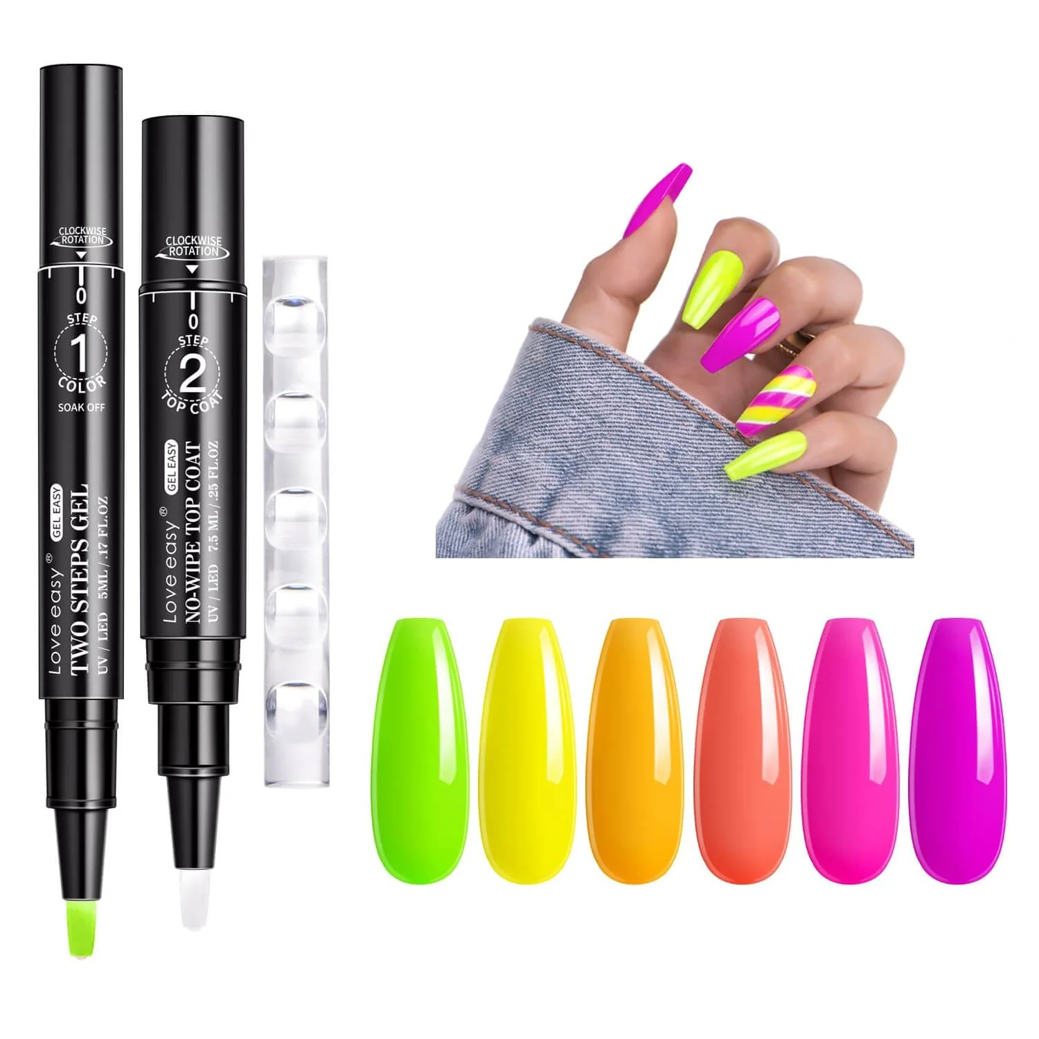 Gel Nail Polish Pen - Set 6 Colors - Image 4