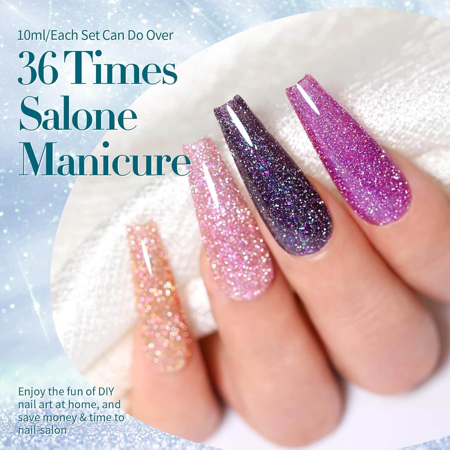 Glitter Gel Polish - 6/12 Colors - Image 11
