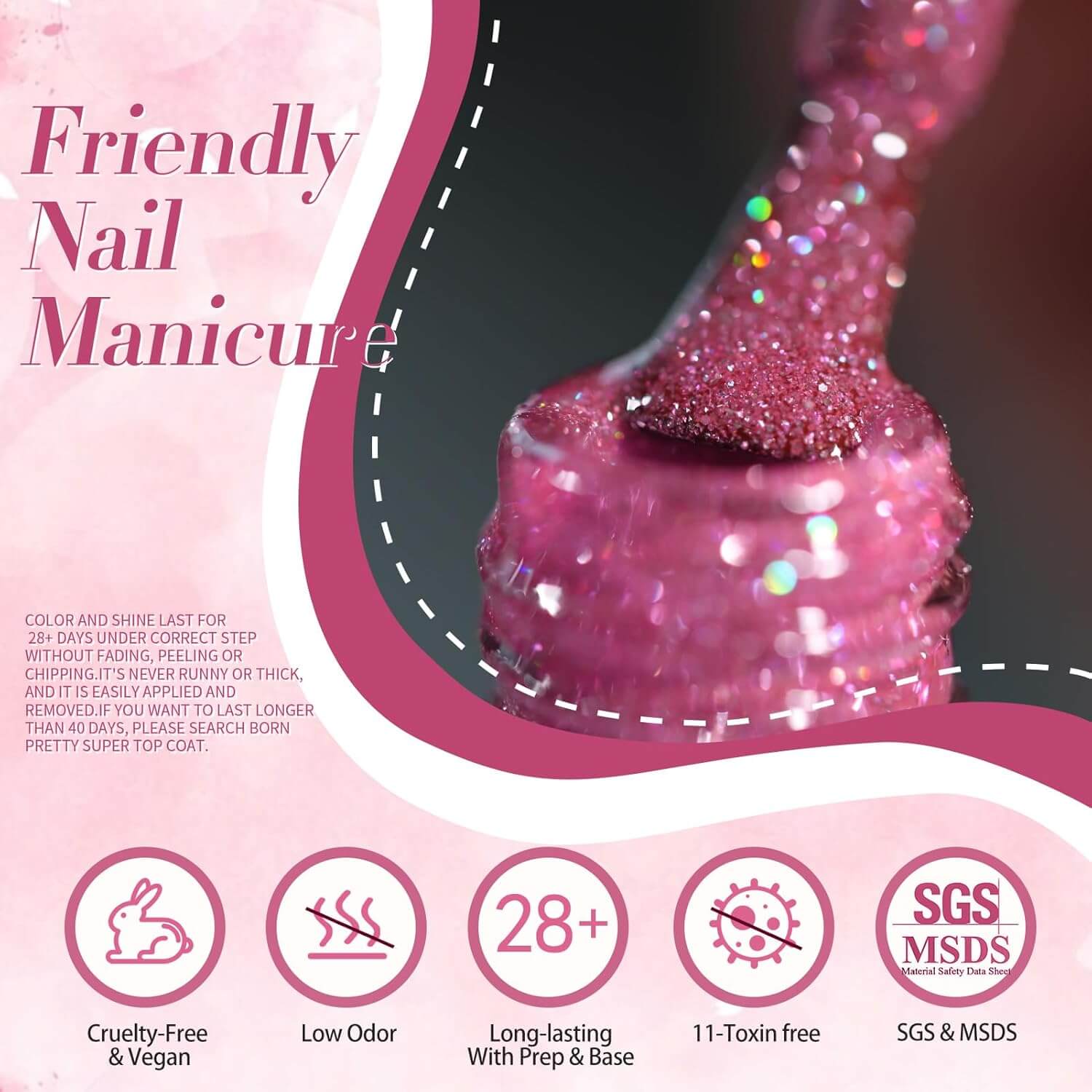 Glitter Gel Polish - 6/12 Colors - Image 14