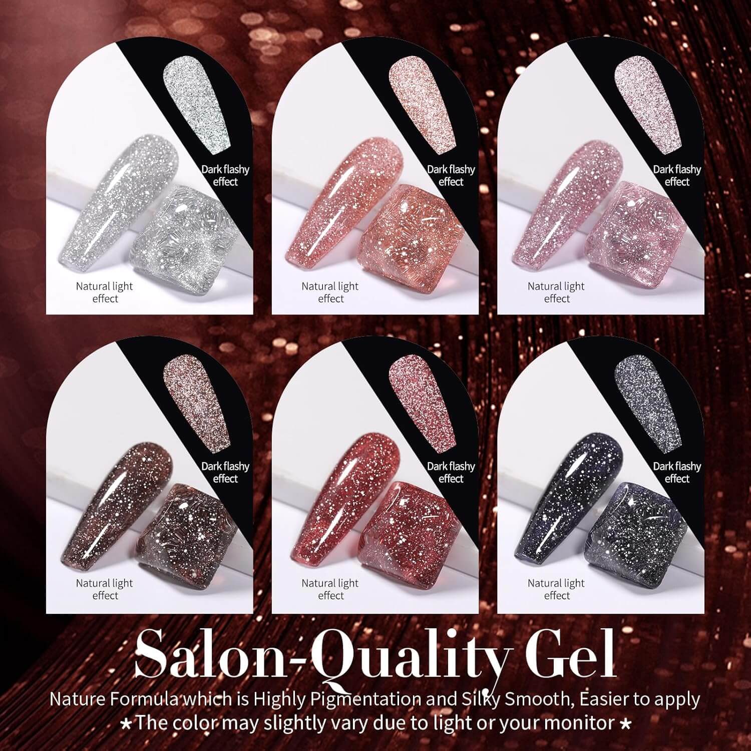 Glitter Gel Polish - 6/12 Colors - Image 15