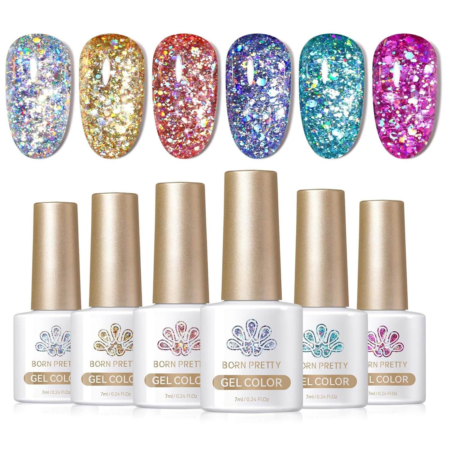 Glitter Gel Polish - 6/12 Colors - Image 4