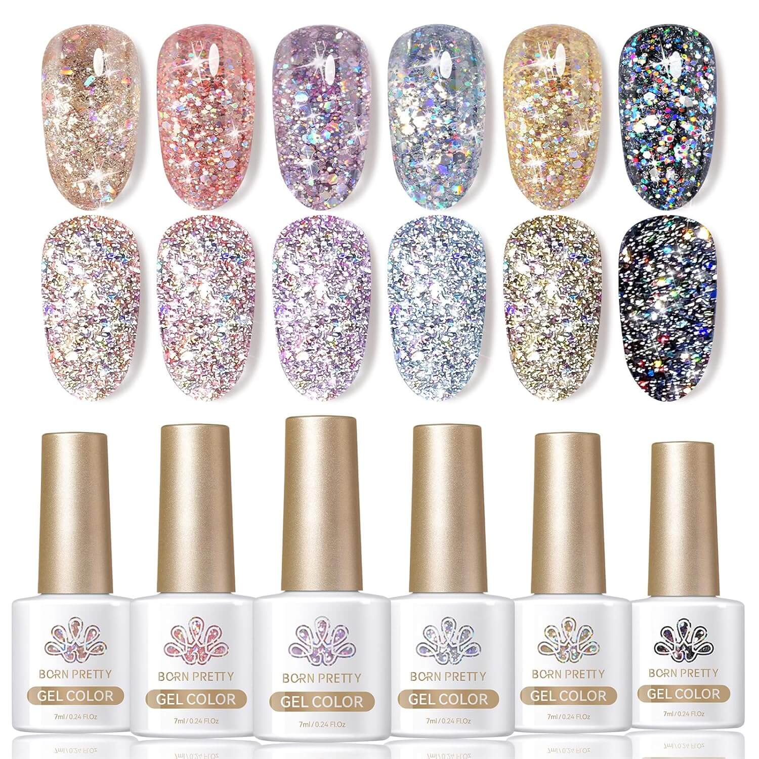 Glitter Gel Polish - 6/12 Colors - Image 5