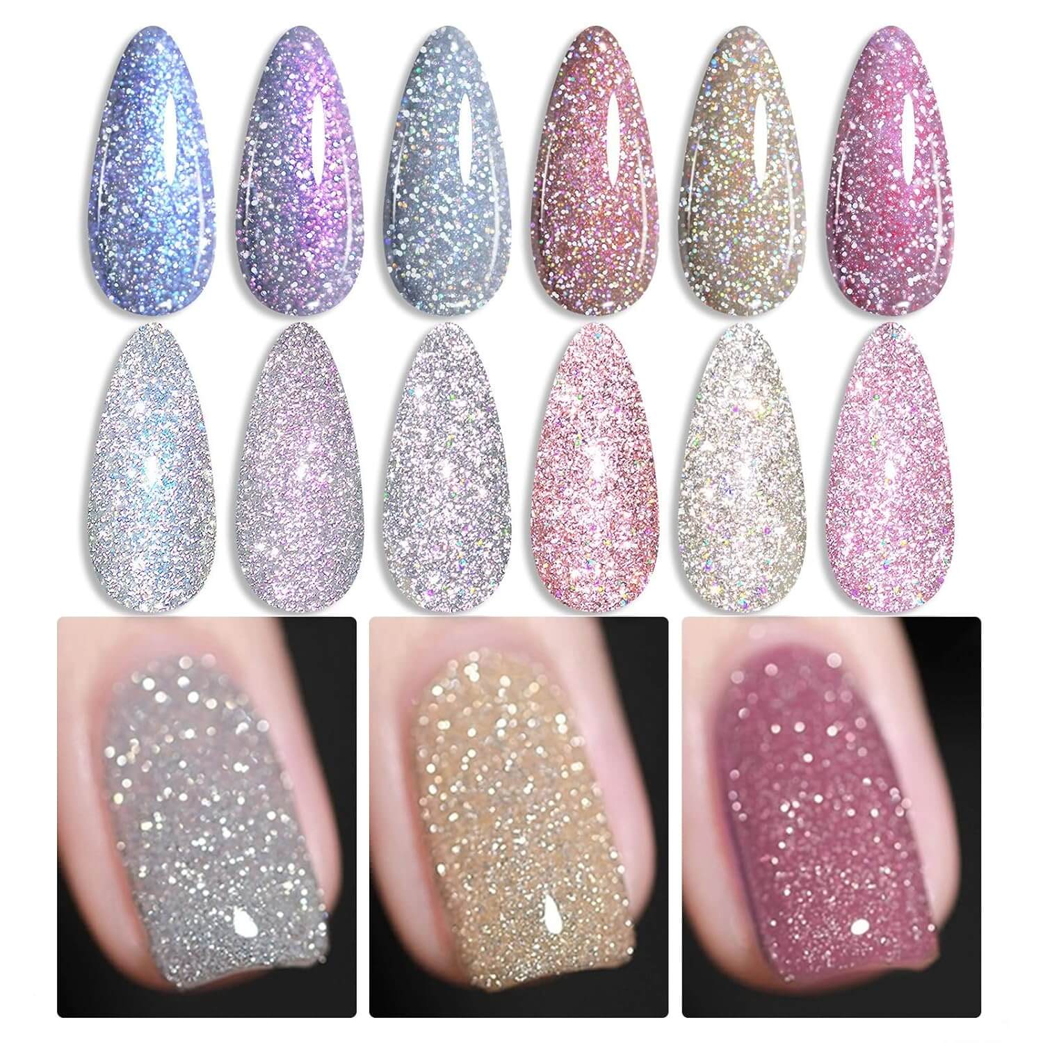 Glitter Gel Polish - 6/12 Colors - Image 6