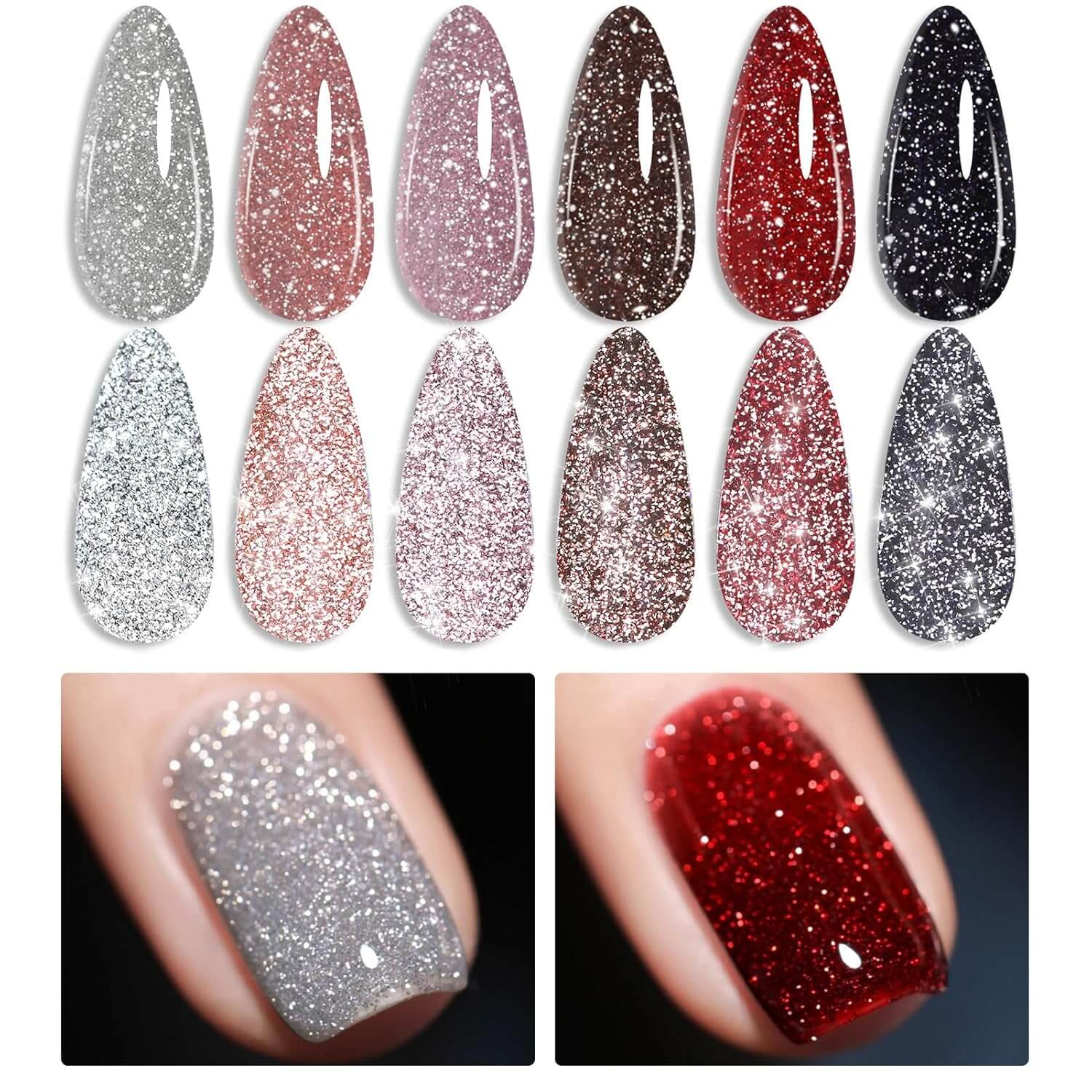 Glitter Gel Polish - 6/12 Colors - Image 8