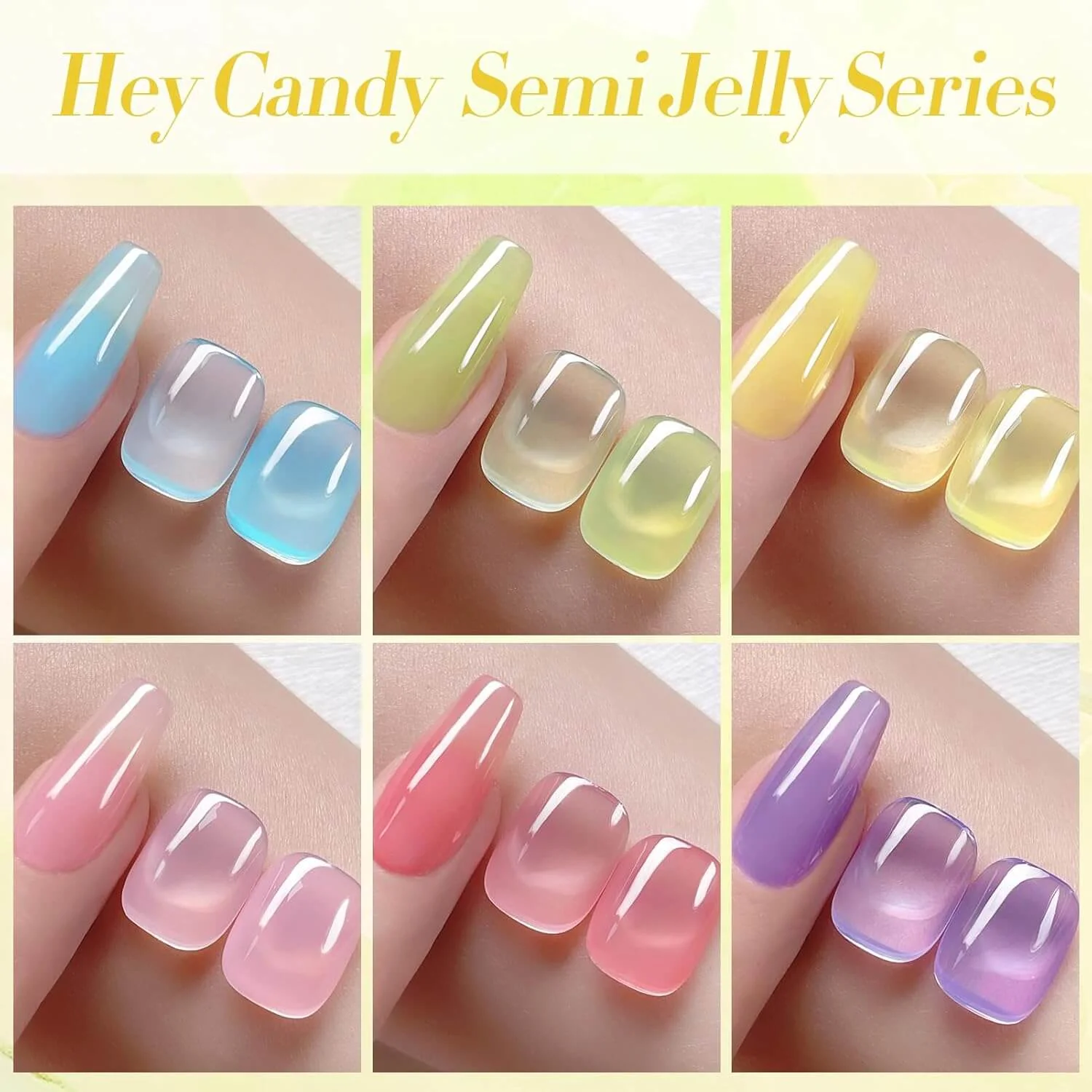 Jelly Gel Nail Polish - 6 Colors - Image 11