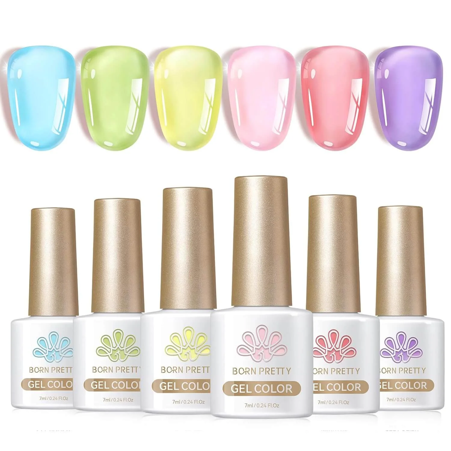 Jelly Gel Nail Polish - 6 Colors - Image 3