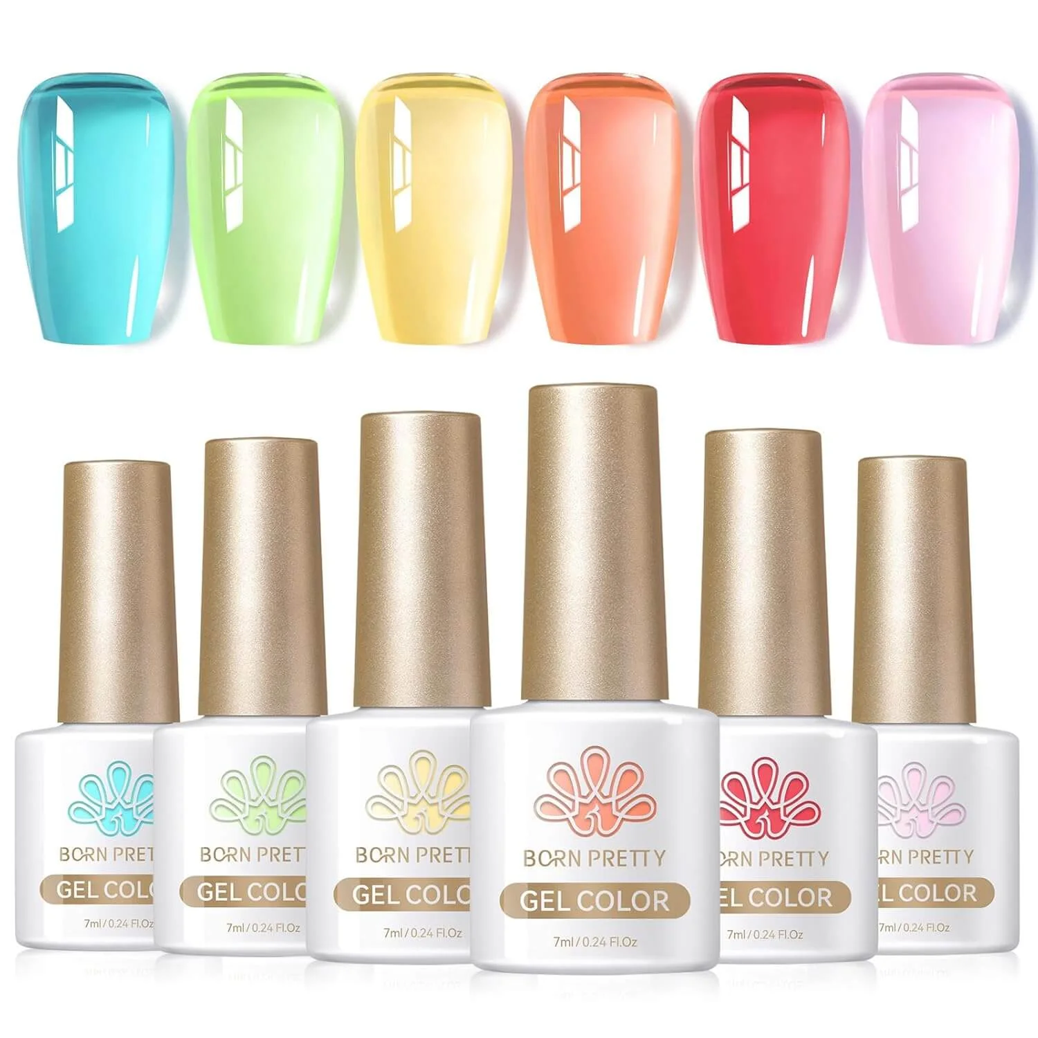 Jelly Gel Nail Polish - 6 Colors - Image 4