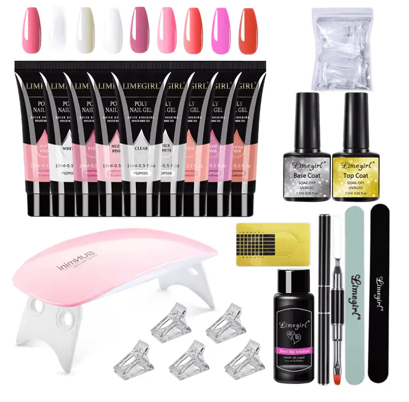 Poly Nail Gel Extension Kit - 9 Colours