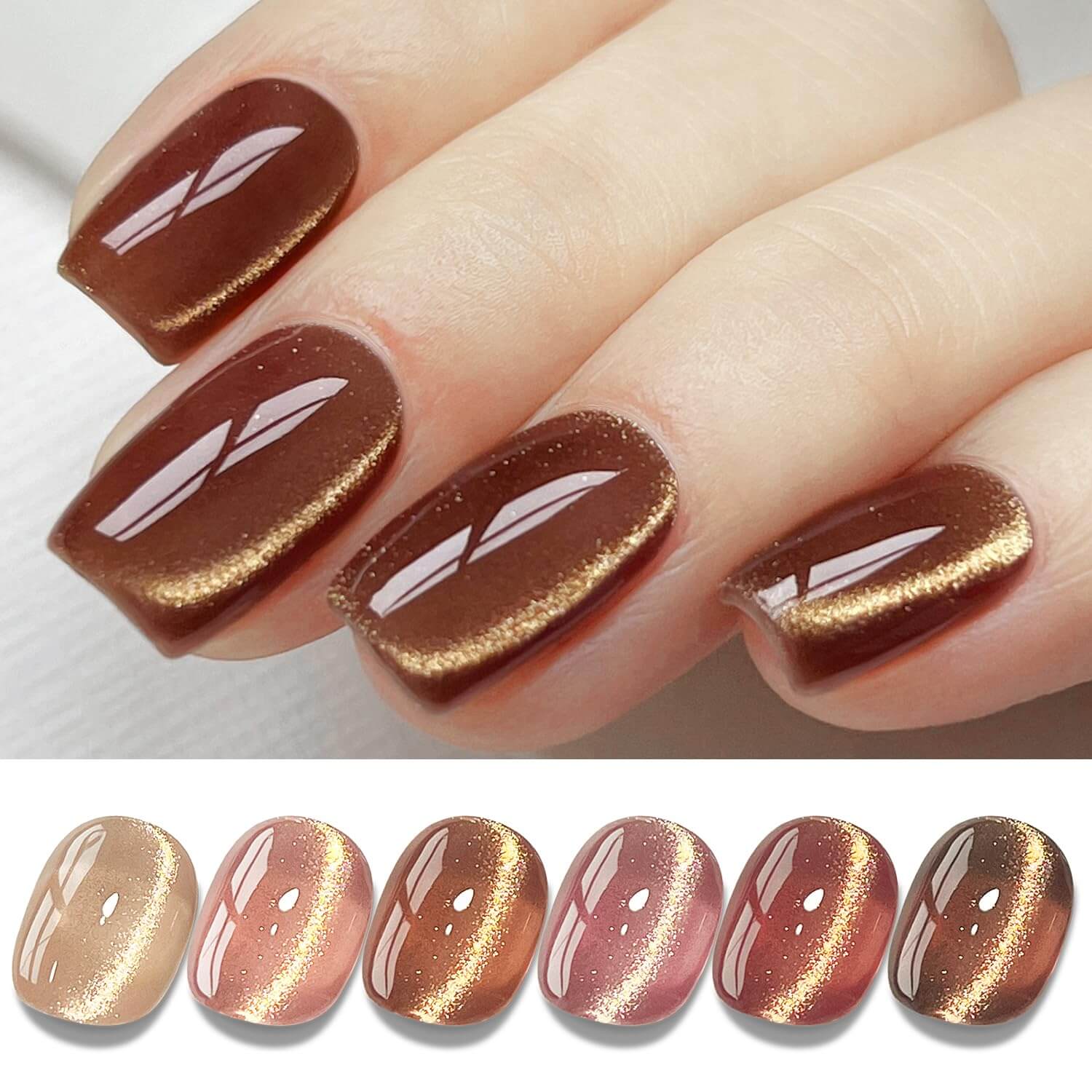 Magnetic Cat Eye Gel Nail Polish/6Pcs - Image 10