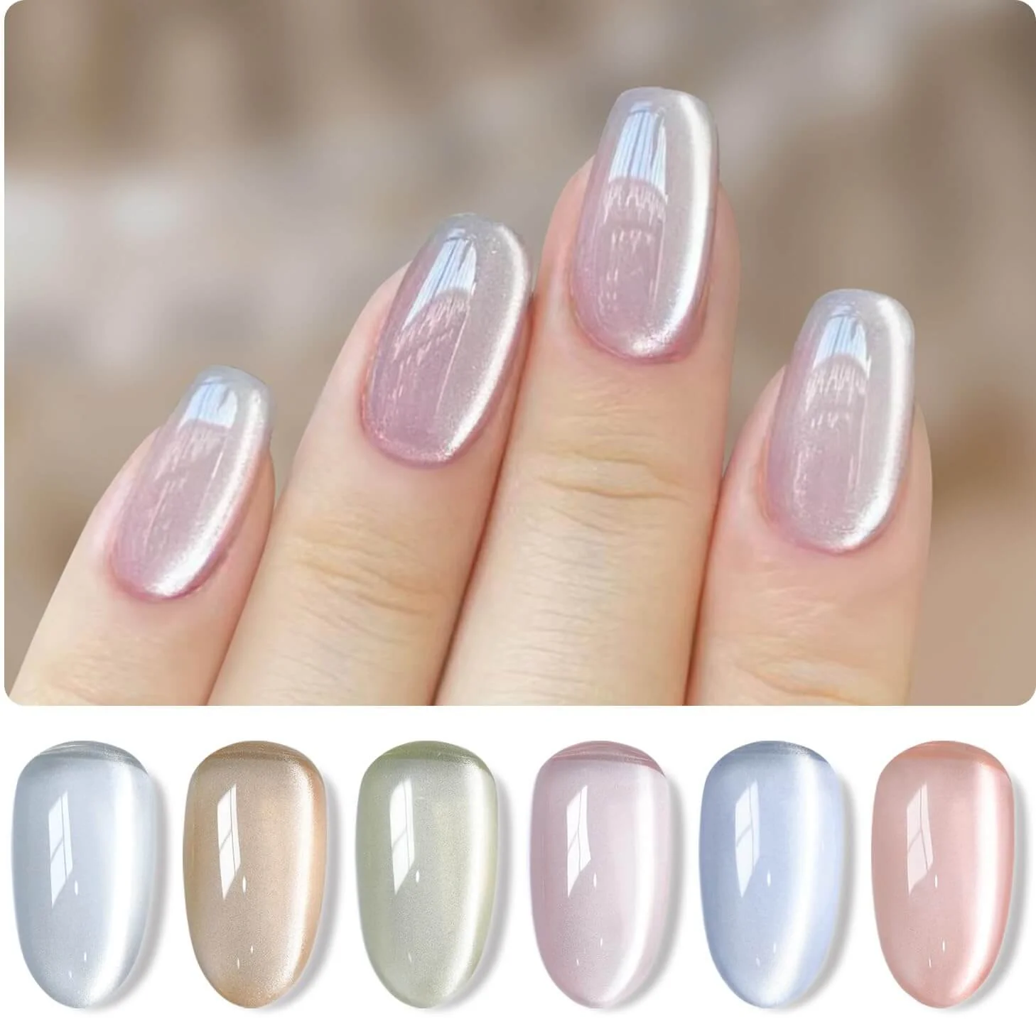 Magnetic Cat Eye Gel Nail Polish/6Pcs - Image 12