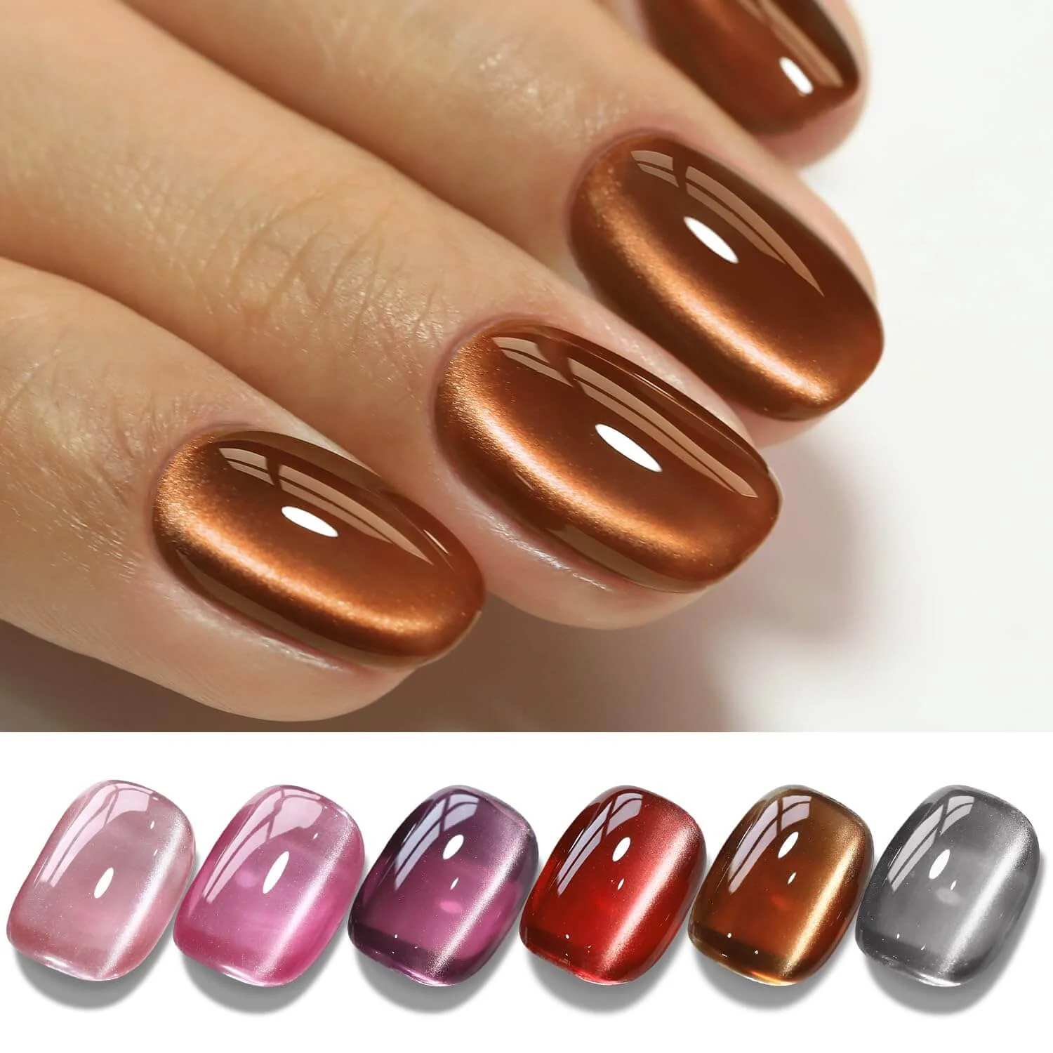 Magnetic Cat Eye Gel Nail Polish/6Pcs - Image 8