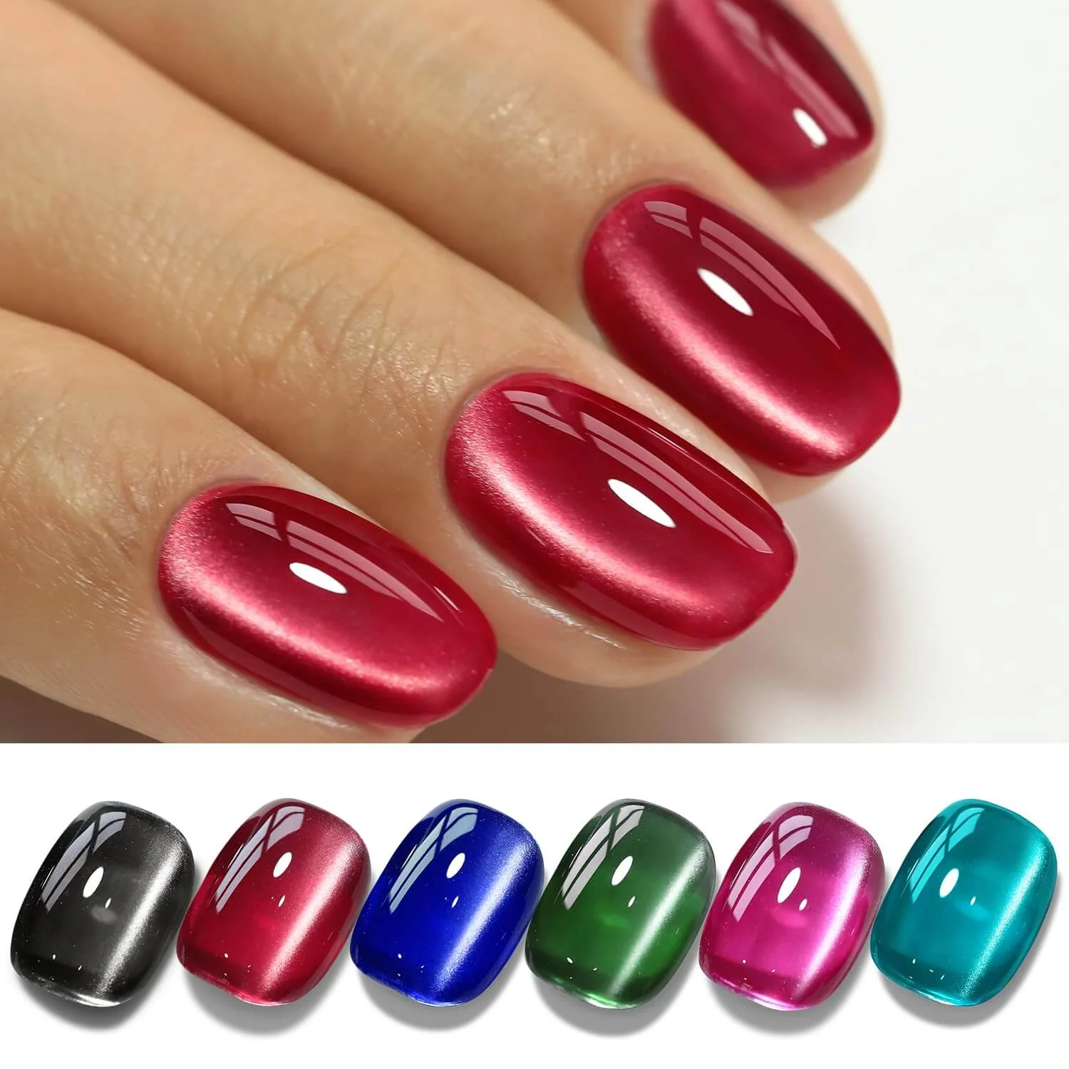 Magnetic Cat Eye Gel Nail Polish/6Pcs - Image 9
