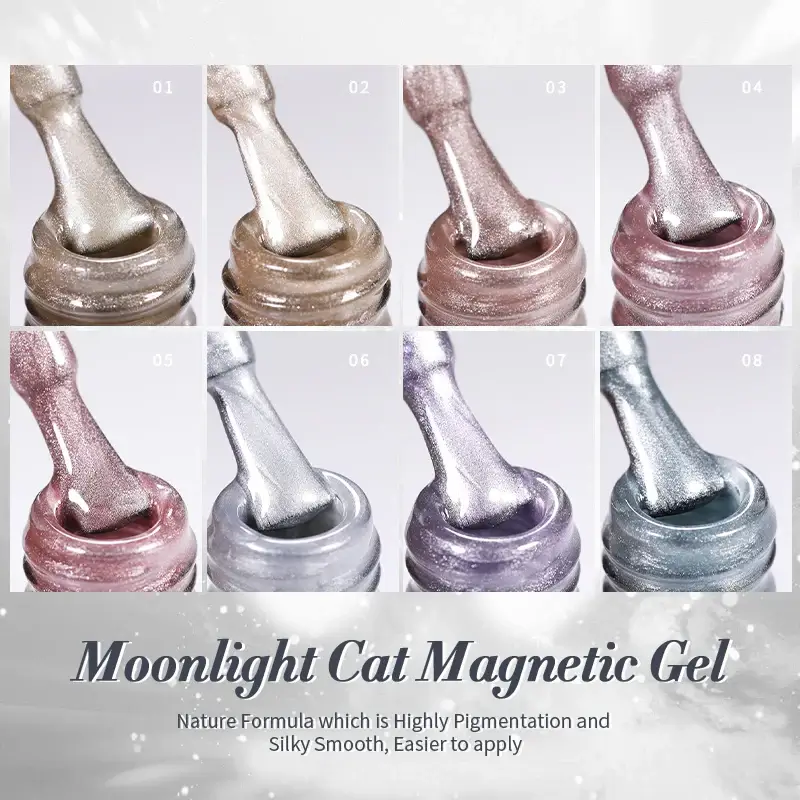 Magnetic Moonlight Gel Nail Polish/8 Colours - Image 2