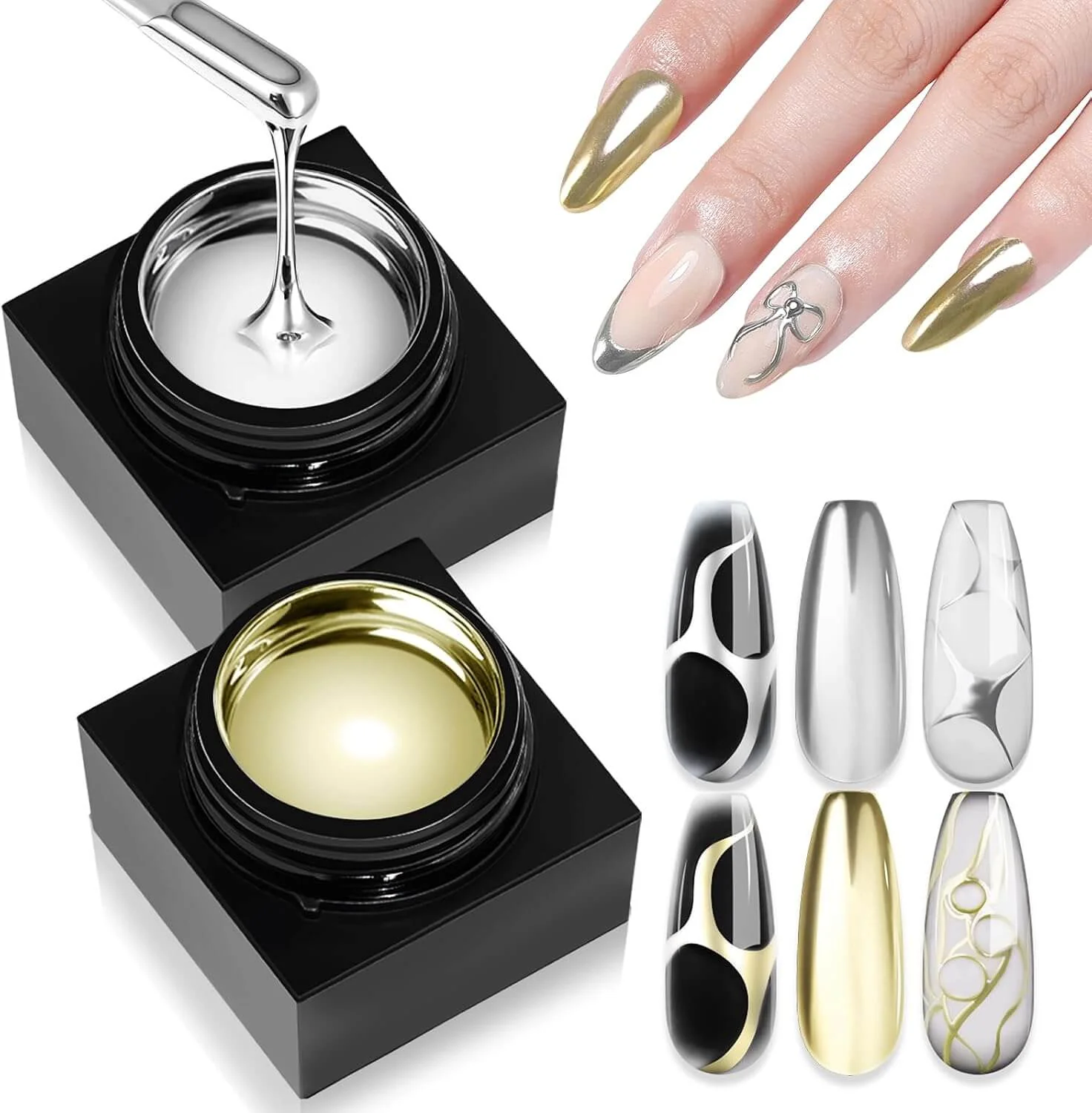 Metallic Gel Nail Polish Set - UK Store