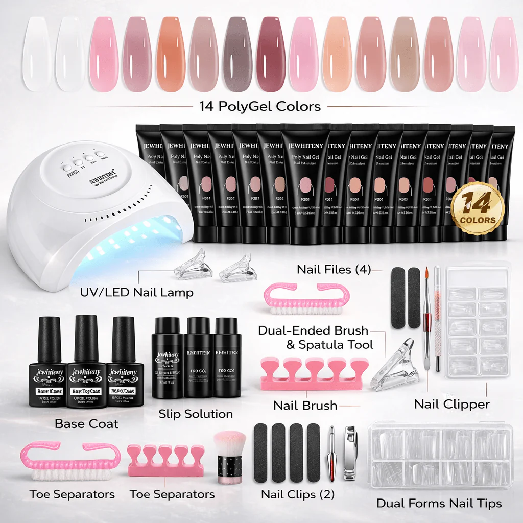 Poly Gel Nail Extension Kit 14 Colors - Image 5