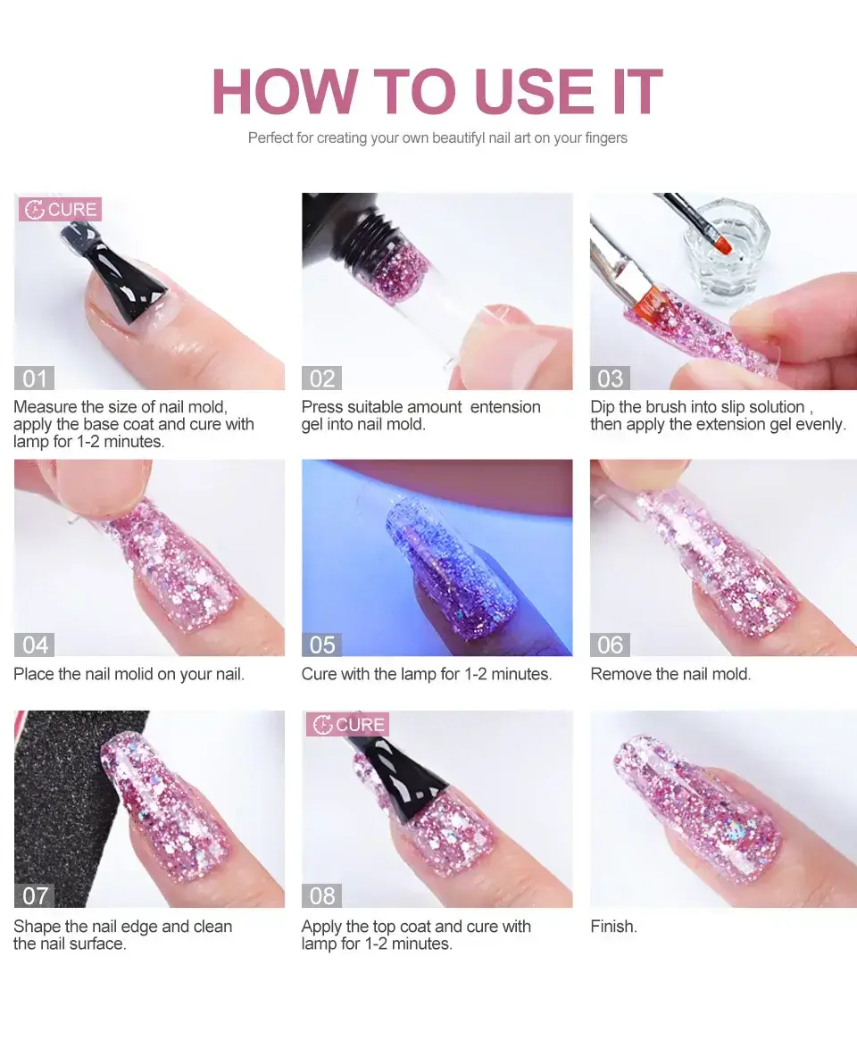 Poly Gel Nail Extension Kit - 32 Colors - Image 10