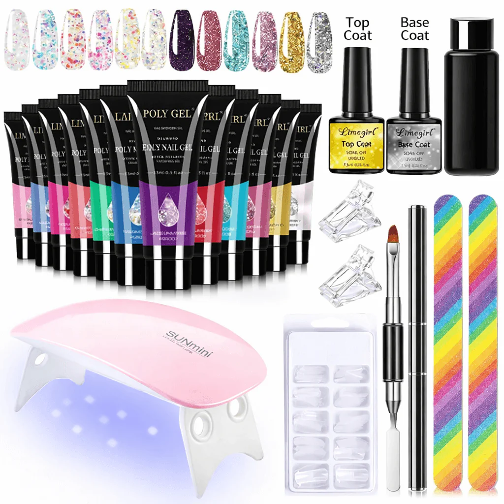 Poly Gel Nail Extension Kit - 12 Colors - Image 2