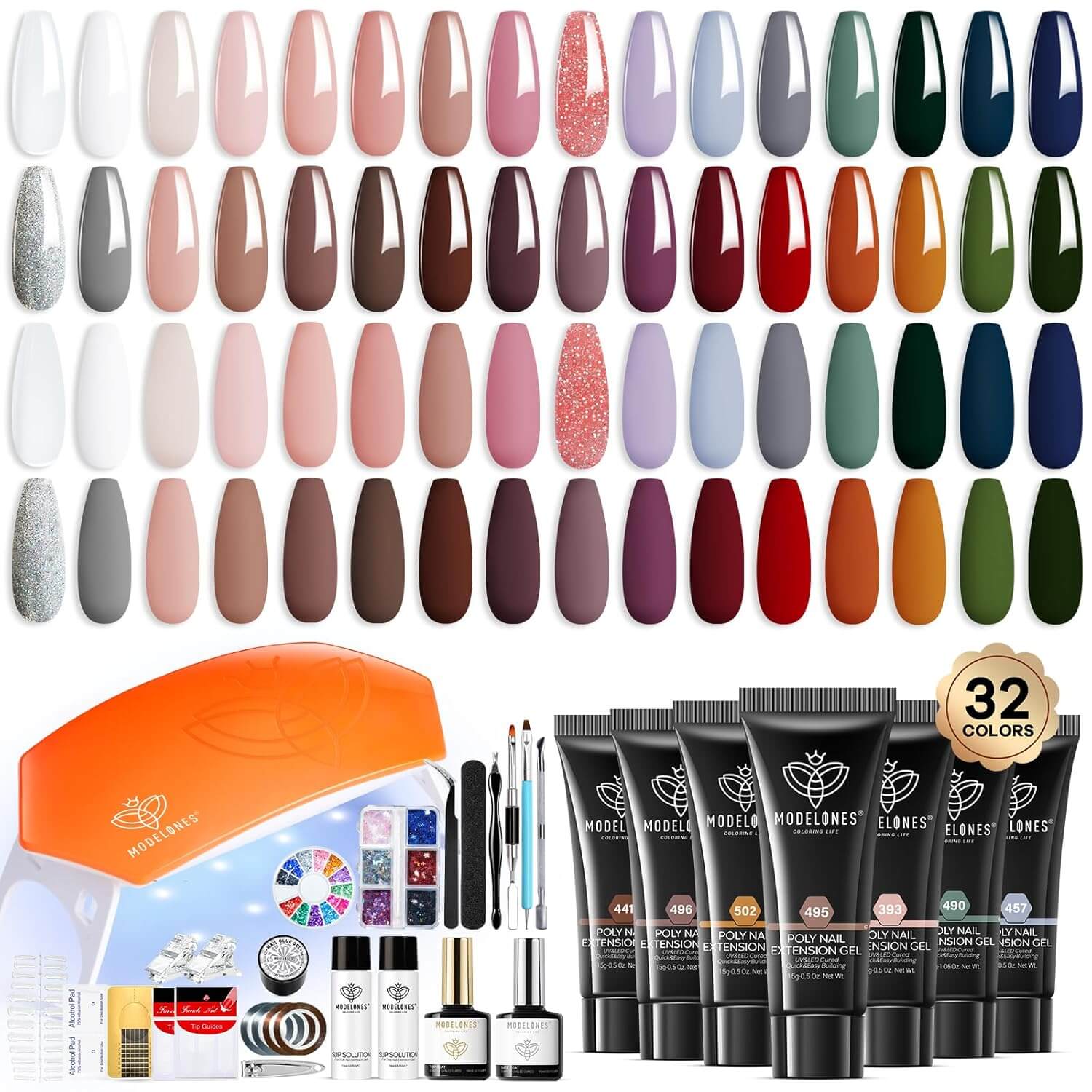 Poly Gel Nail Extension Kit - 32 Colors - Image 3