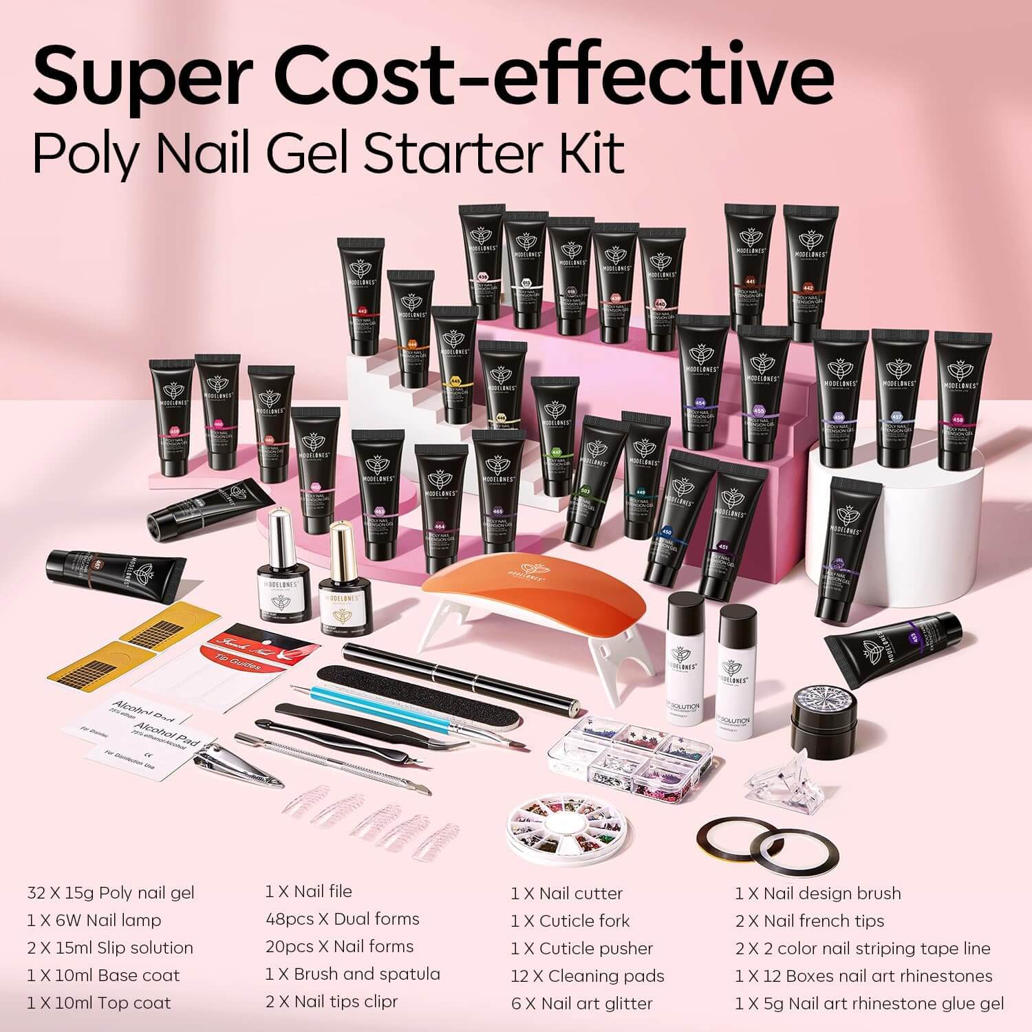 Poly Gel Nail Extension Kit - 32 Colors - Image 5