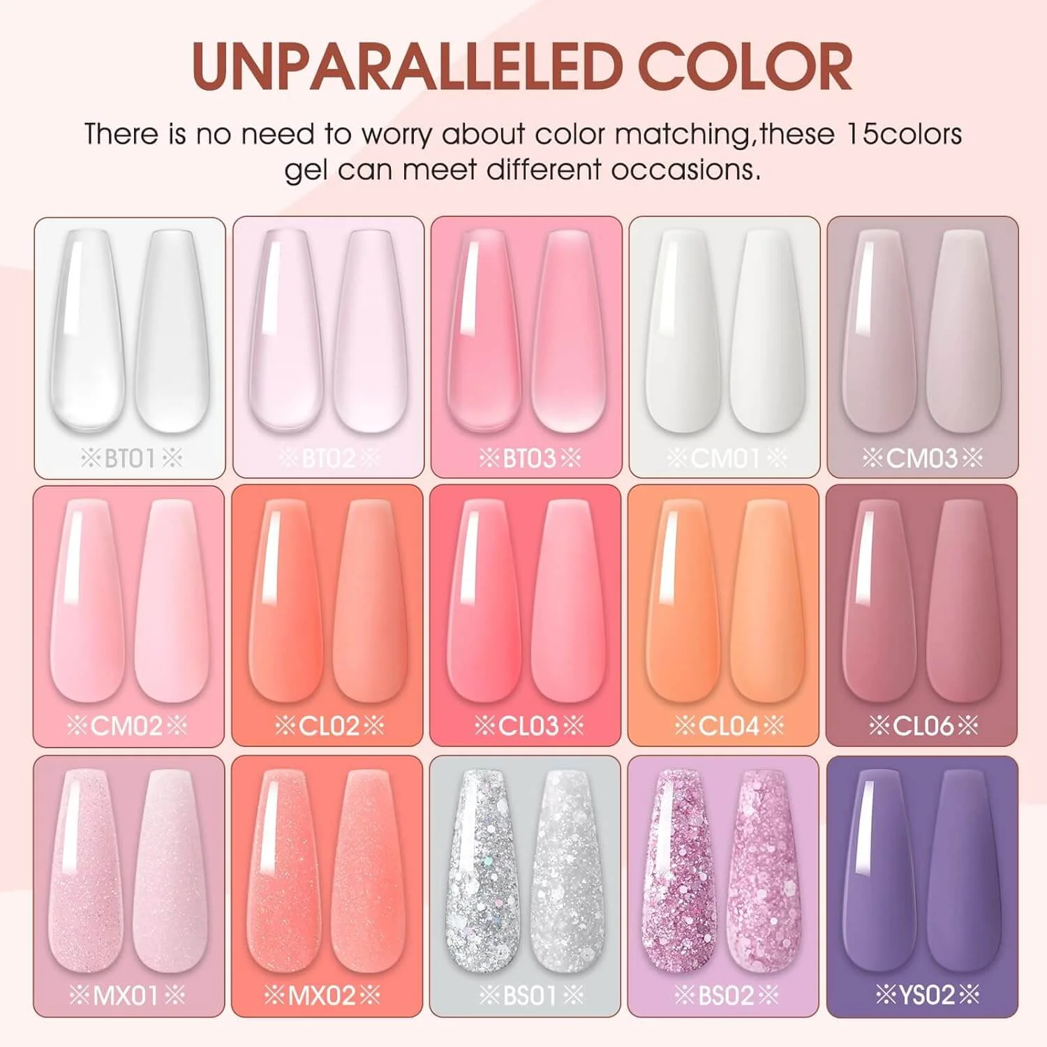 Poly Gel Nail Extension Kit  - 15 Colors - Image 4