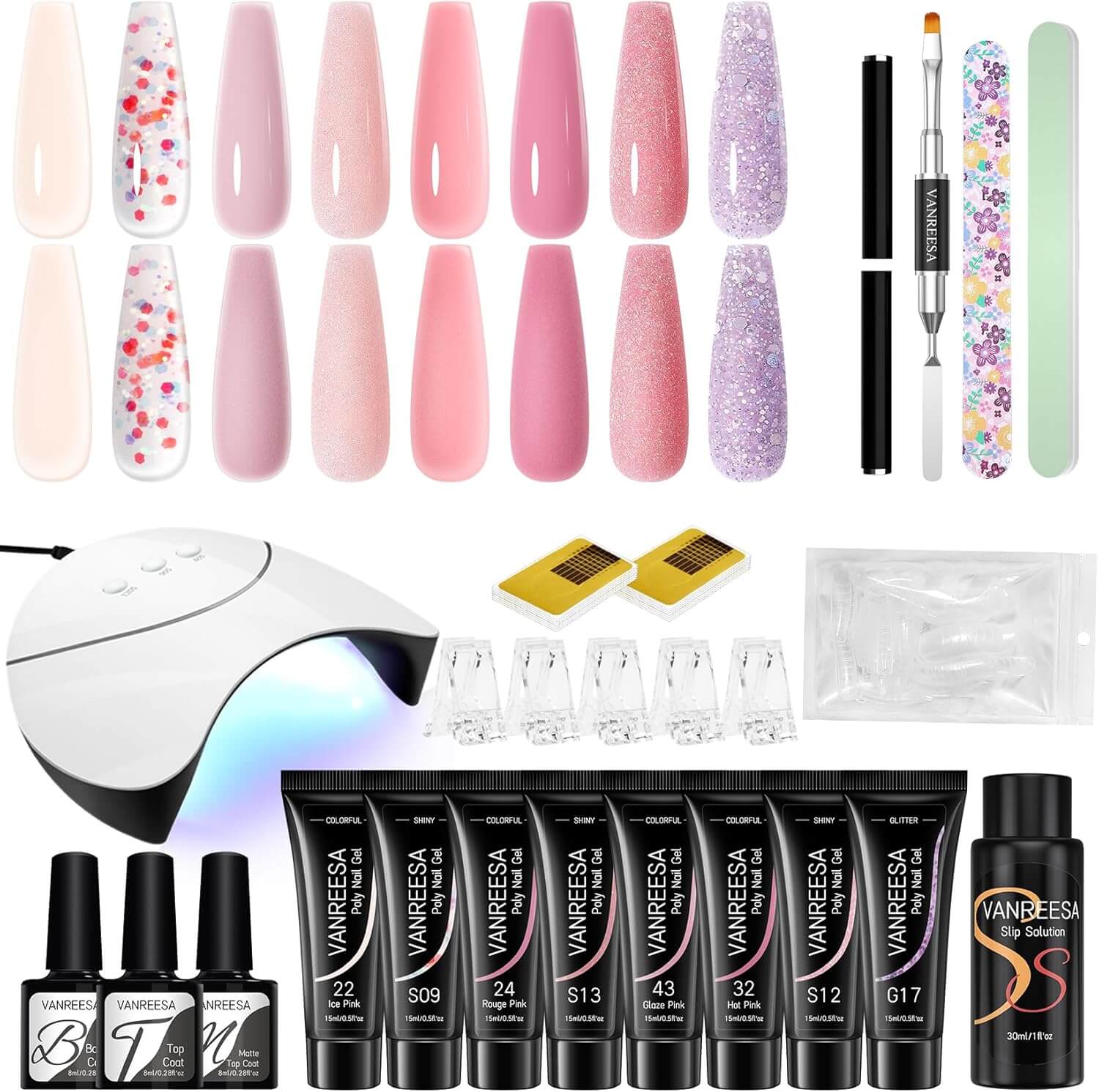 Poly Gel Nail Kit - 8 Colors - UK Store - Image 4