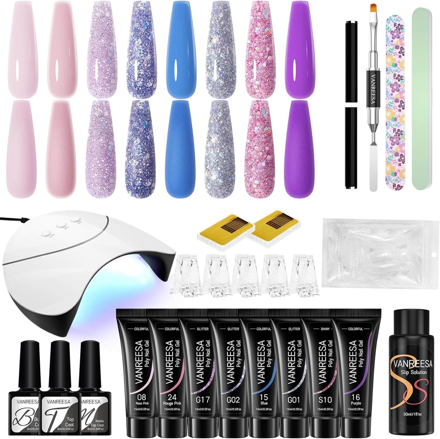 Poly Gel Nail Kit - 8 Colors - UK Store - Image 5